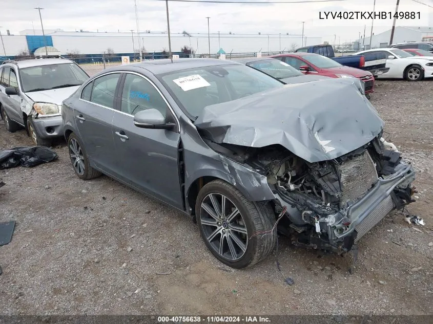 LYV402TKXHB149881 2017 Volvo S60 Premier