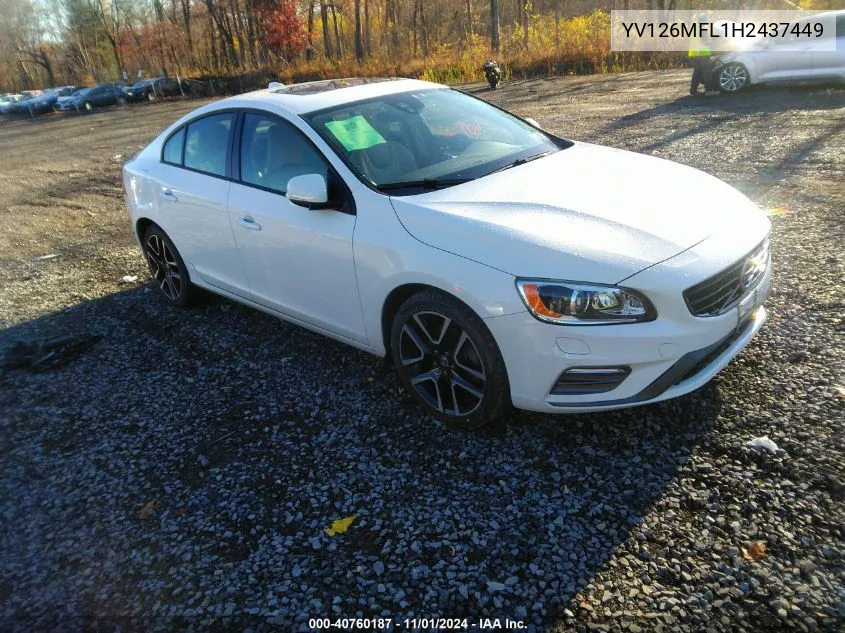 YV126MFL1H2437449 2017 Volvo S60 T5 Dynamic