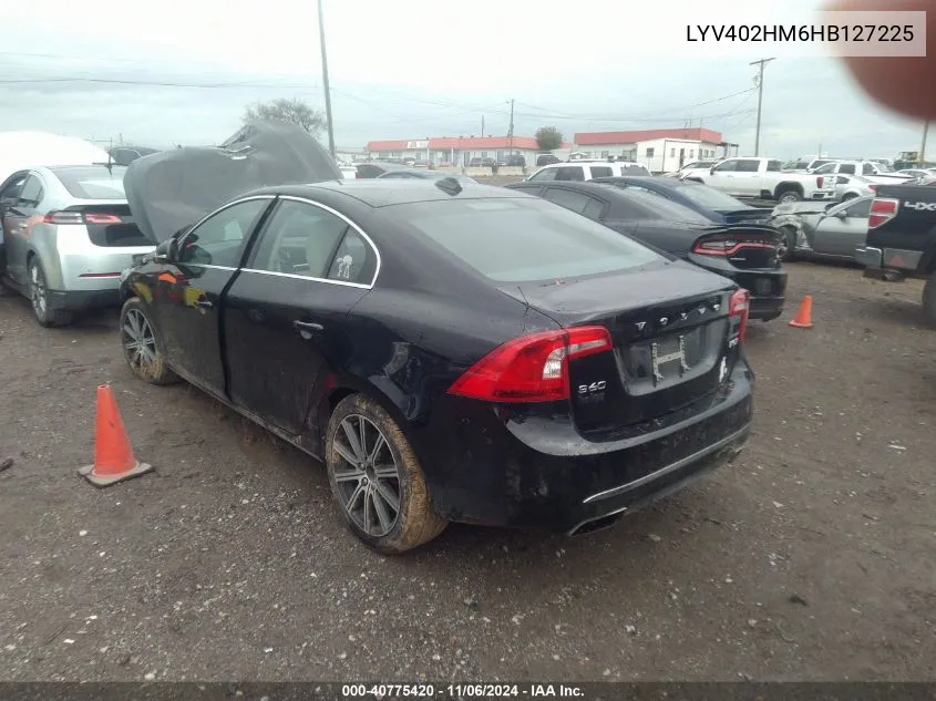 2017 Volvo S60 Inscription T5 Platinum VIN: LYV402HM6HB127225 Lot: 40775420