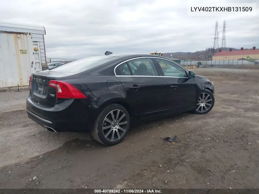 2017 Volvo S60 Inscription T5 VIN: LYV402TKXHB131509 Lot: 40789242