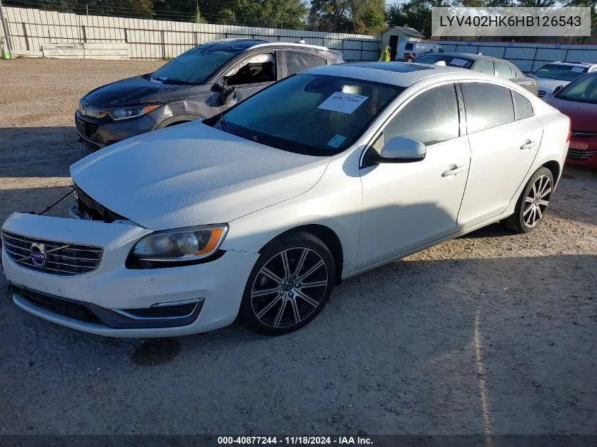 2017 Volvo S60 Inscription T5 VIN: LYV402HK6HB126543 Lot: 40877244