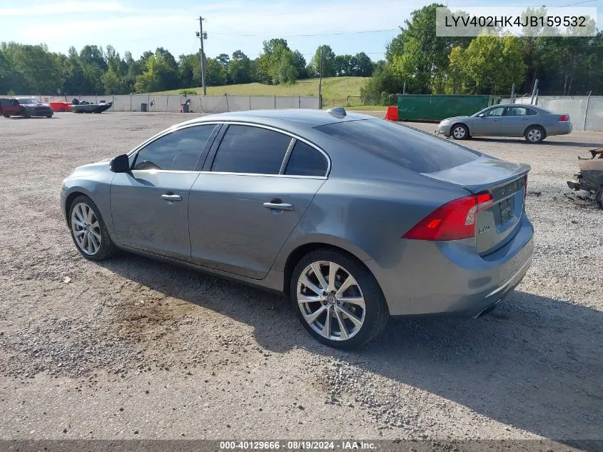 2018 Volvo S60 Inscription T5 VIN: LYV402HK4JB159532 Lot: 40129666