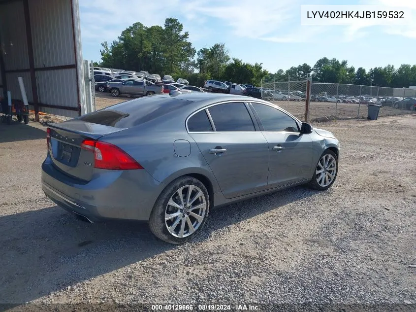 2018 Volvo S60 Inscription T5 VIN: LYV402HK4JB159532 Lot: 40129666