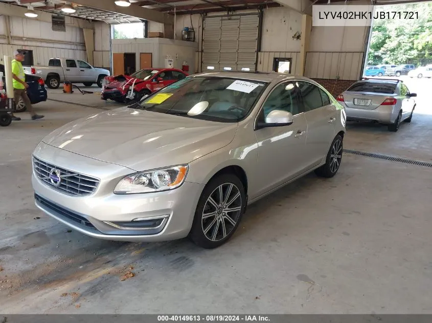 2018 Volvo S60 Inscription T5 VIN: LYV402HK1JB171721 Lot: 40149613