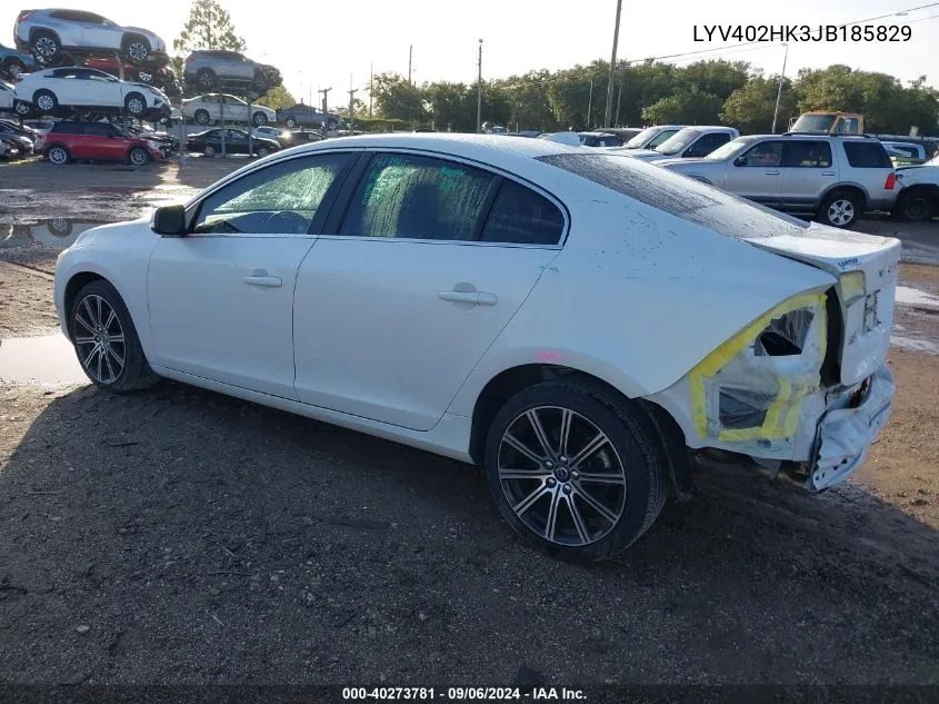 2018 Volvo S60 Inscription Premier VIN: LYV402HK3JB185829 Lot: 40273781