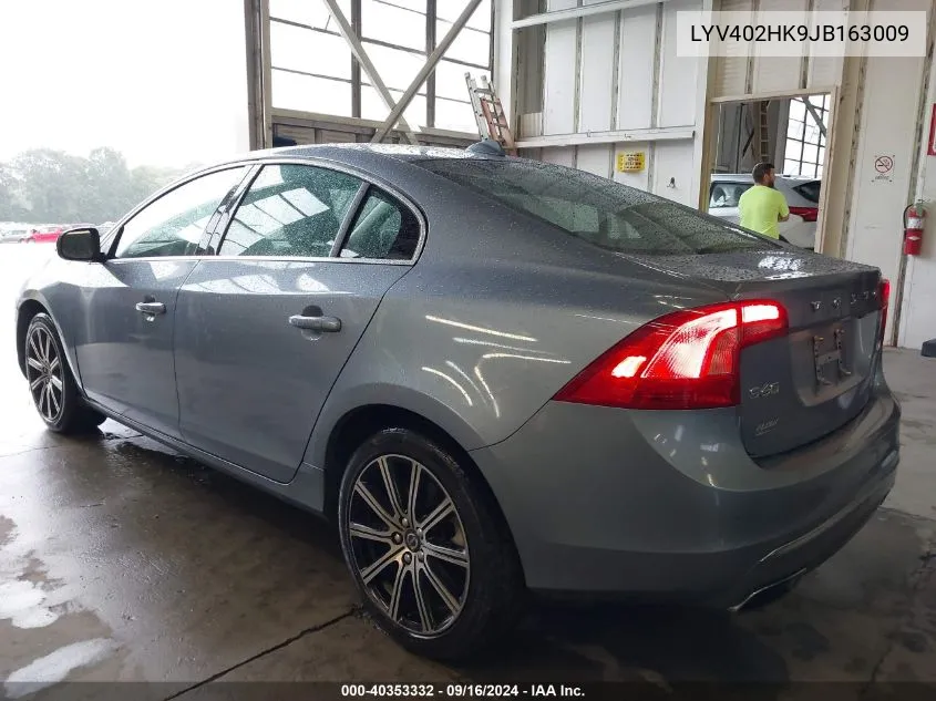 2018 Volvo S60 Inscription T5 VIN: LYV402HK9JB163009 Lot: 40353332