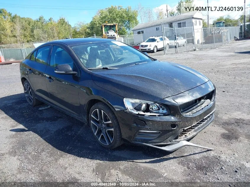 2018 Volvo S60 T5 Dynamic VIN: YV140MTL7J2460139 Lot: 40492649