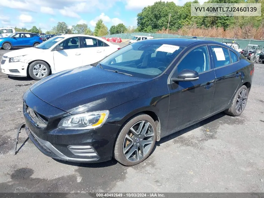 2018 Volvo S60 T5 Dynamic VIN: YV140MTL7J2460139 Lot: 40492649