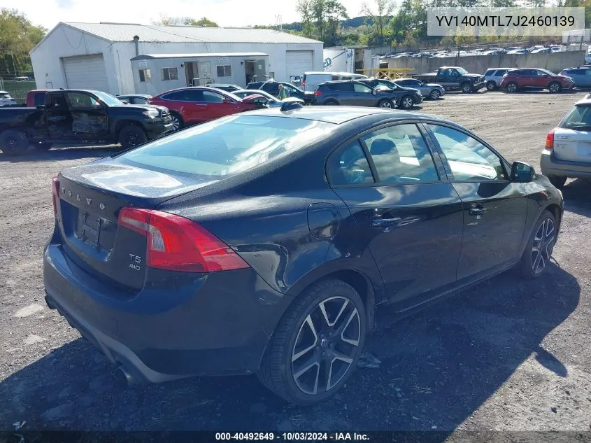 2018 Volvo S60 T5 Dynamic VIN: YV140MTL7J2460139 Lot: 40492649