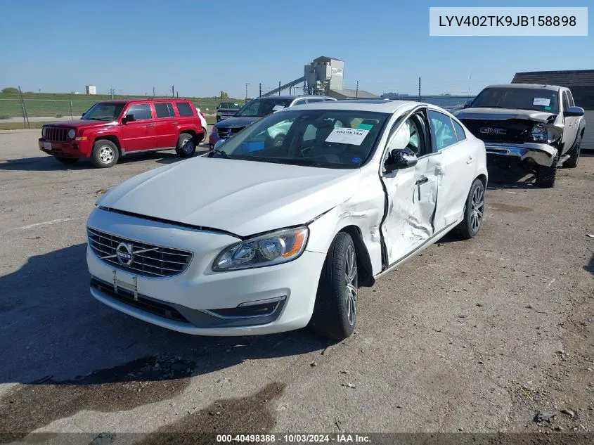 2018 Volvo S60 Inscription T5 VIN: LYV402TK9JB158898 Lot: 40498388