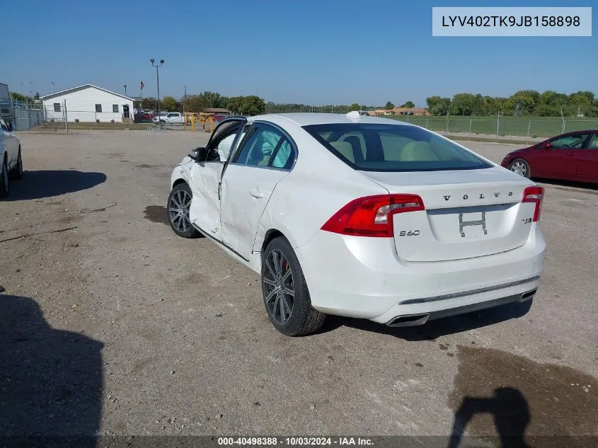 2018 Volvo S60 Inscription T5 VIN: LYV402TK9JB158898 Lot: 40498388