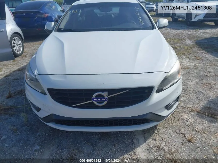 2018 Volvo S60 T5 Dynamic VIN: YV126MFL1J2451308 Lot: 40501242