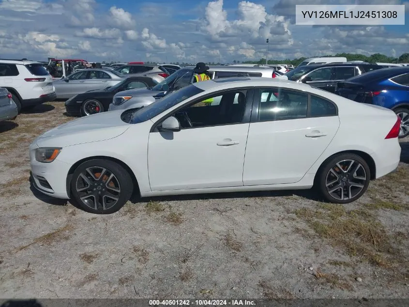 2018 Volvo S60 T5 Dynamic VIN: YV126MFL1J2451308 Lot: 40501242