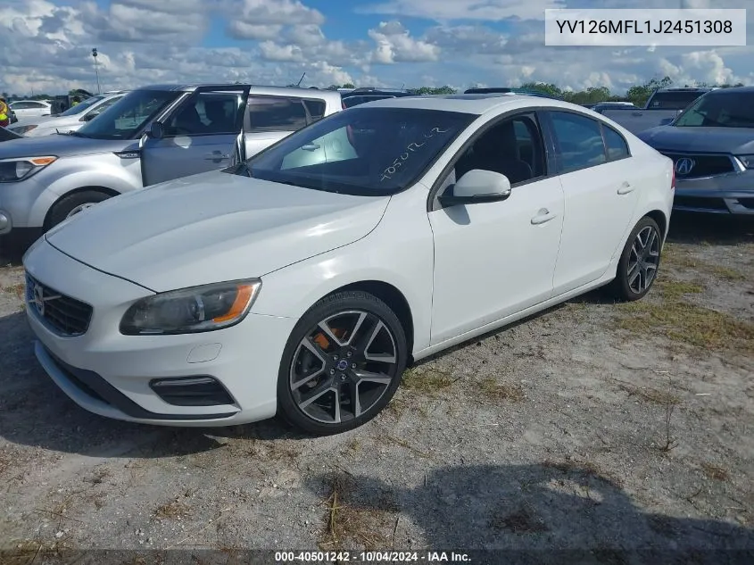 2018 Volvo S60 T5 Dynamic VIN: YV126MFL1J2451308 Lot: 40501242