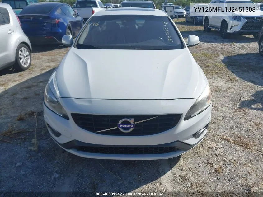 2018 Volvo S60 T5 Dynamic VIN: YV126MFL1J2451308 Lot: 40501242