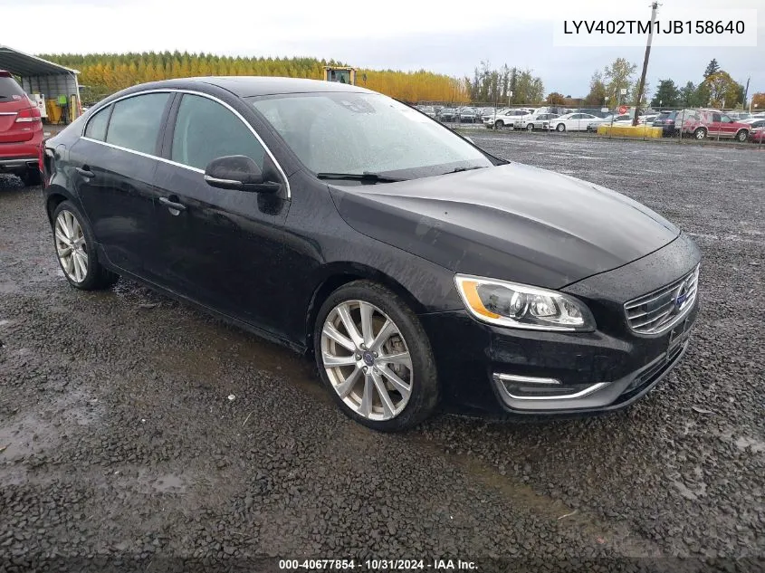 2018 Volvo S60 Inscription T5 Platinum VIN: LYV402TM1JB158640 Lot: 40677854