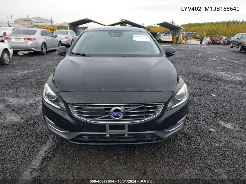 2018 Volvo S60 Inscription T5 Platinum VIN: LYV402TM1JB158640 Lot: 40677854