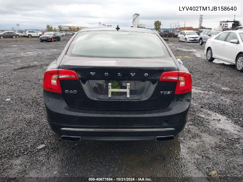 2018 Volvo S60 Inscription T5 Platinum VIN: LYV402TM1JB158640 Lot: 40677854