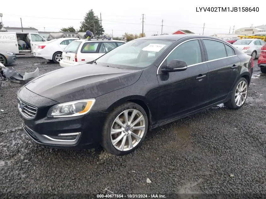 2018 Volvo S60 Inscription T5 Platinum VIN: LYV402TM1JB158640 Lot: 40677854