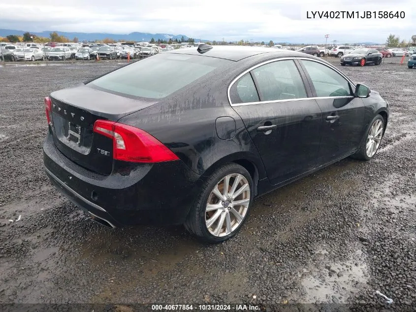 2018 Volvo S60 Inscription T5 Platinum VIN: LYV402TM1JB158640 Lot: 40677854