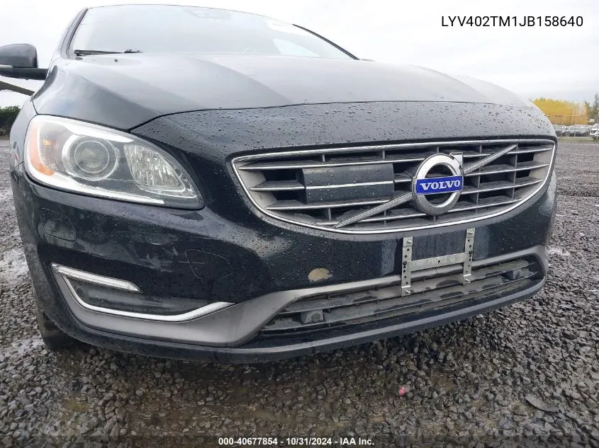 2018 Volvo S60 Inscription T5 Platinum VIN: LYV402TM1JB158640 Lot: 40677854