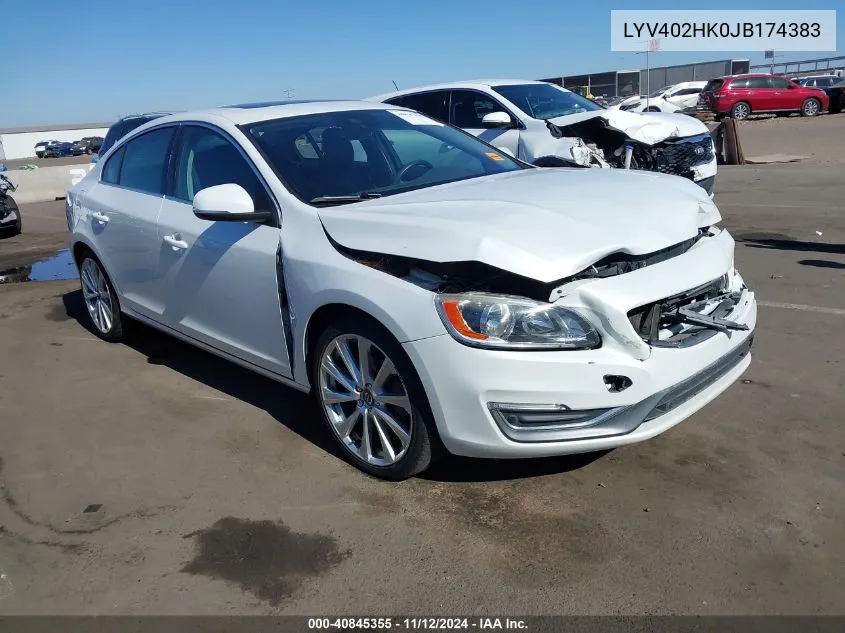 2018 Volvo S60 Inscription T5 VIN: LYV402HK0JB174383 Lot: 40845355