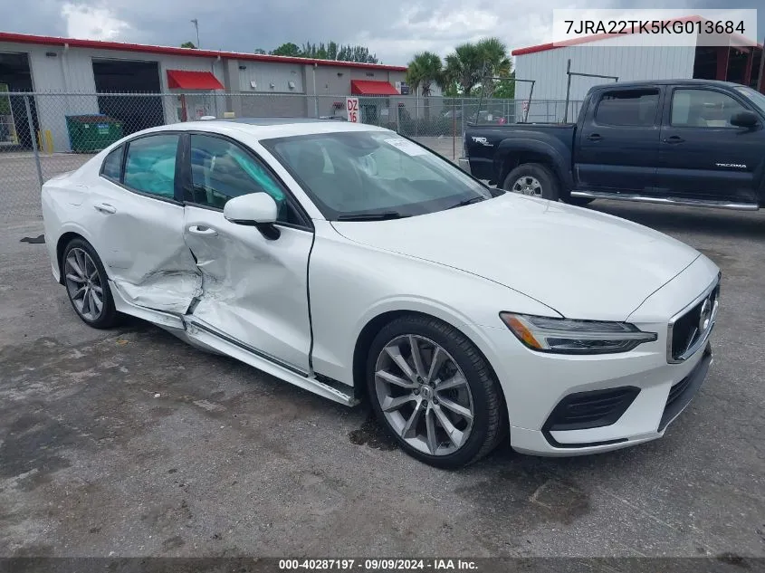 2019 Volvo S60 T6 Momentum VIN: 7JRA22TK5KG013684 Lot: 40287197