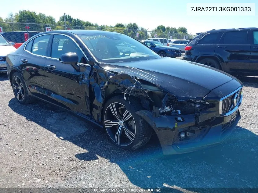 7JRA22TL3KG001333 2019 Volvo S60 T6 Inscription