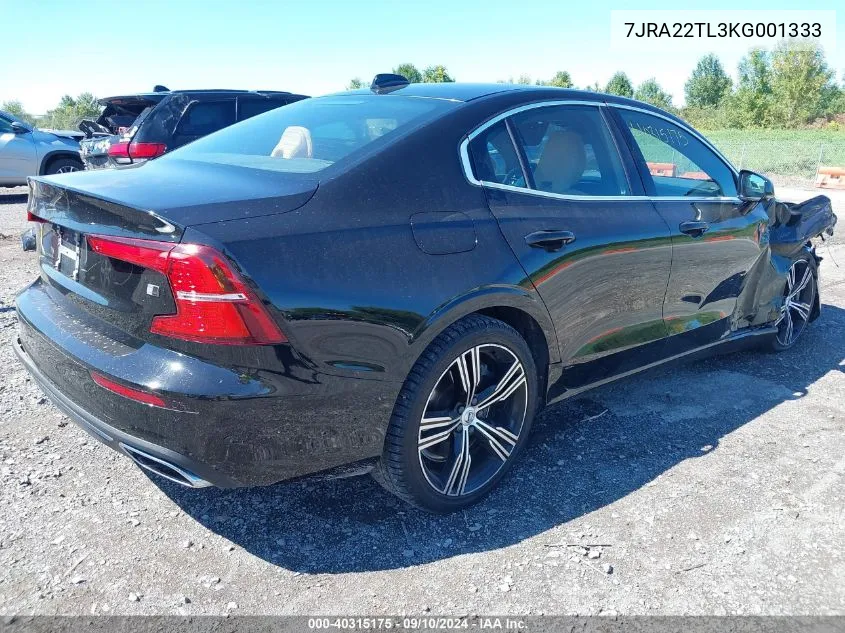 7JRA22TL3KG001333 2019 Volvo S60 T6 Inscription