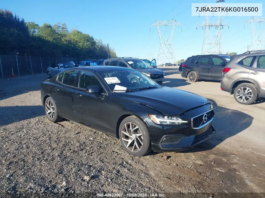 2019 Volvo S60 T6 Momentum VIN: 7JRA22TK6KG016500 Lot: 40523867