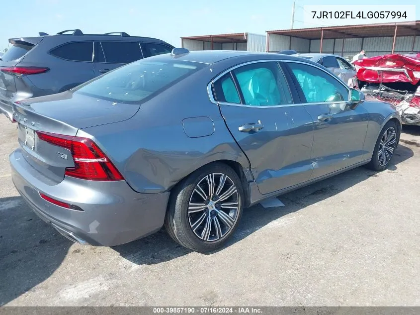 2020 Volvo S60 T5 Inscription VIN: 7JR102FL4LG057994 Lot: 39857190