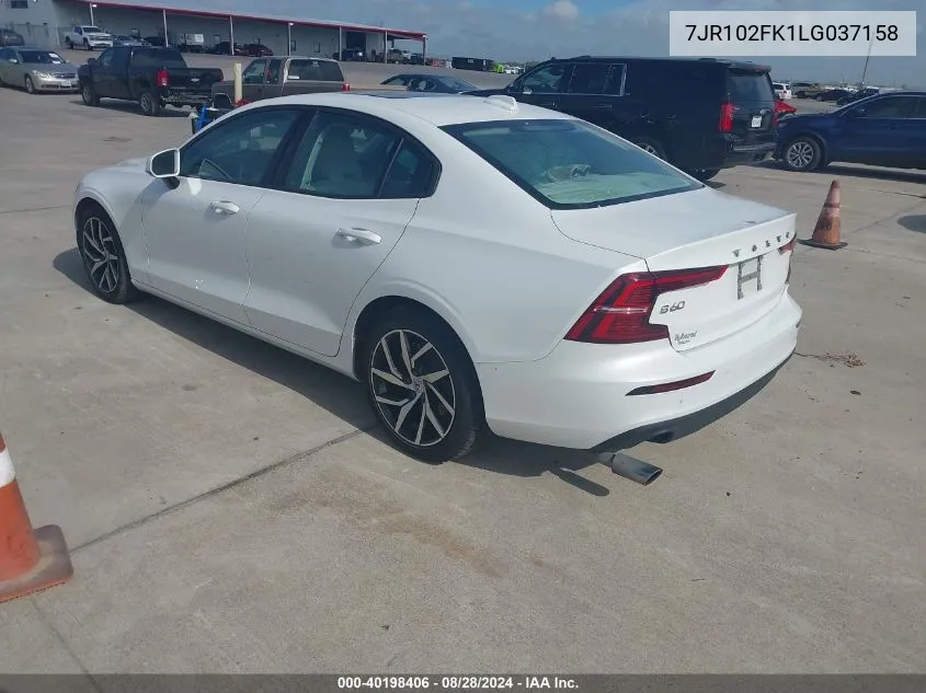 7JR102FK1LG037158 2020 Volvo S60 T5 Momentum