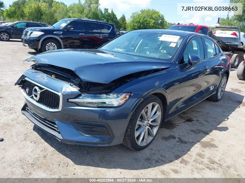 7JR102FK8LG038663 2020 Volvo S60 T5 Momentum