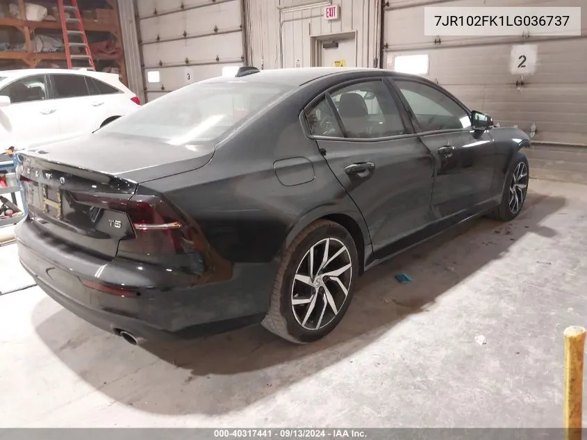 7JR102FK1LG036737 2020 Volvo S60 T5 Momentum