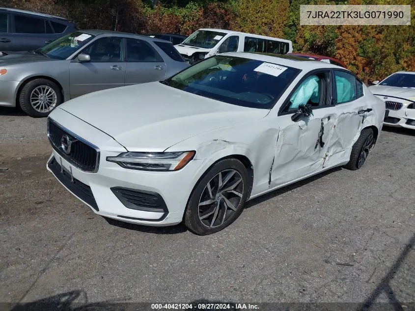 2020 Volvo S60 T6 Momentum VIN: 7JRA22TK3LG071990 Lot: 40421204