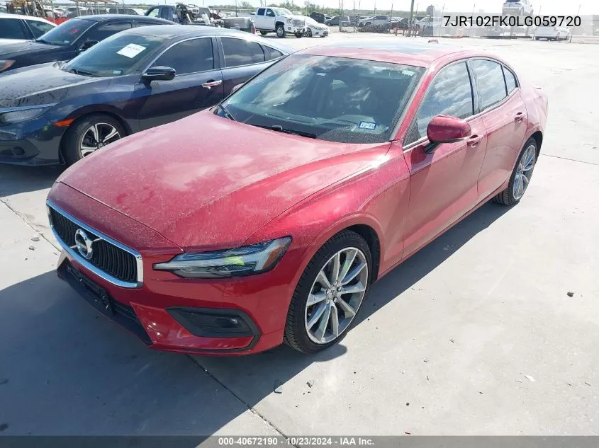 2020 Volvo S60 T5 Momentum VIN: 7JR102FK0LG059720 Lot: 40672190