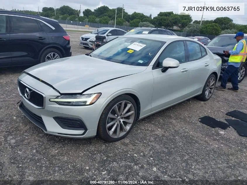 2020 Volvo S60 T5 Momentum VIN: 7JR102FK9LG063765 Lot: 40791260