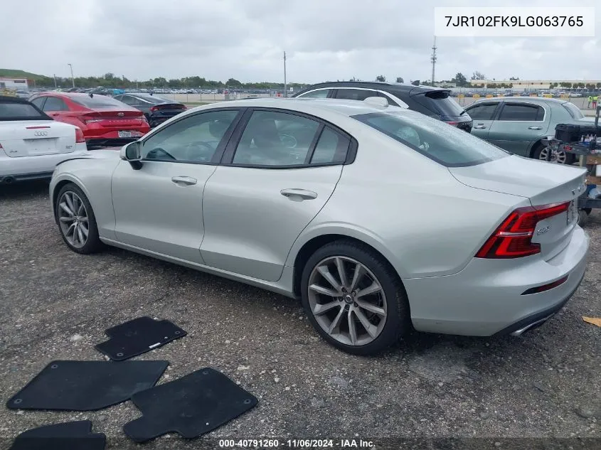 2020 Volvo S60 T5 Momentum VIN: 7JR102FK9LG063765 Lot: 40791260