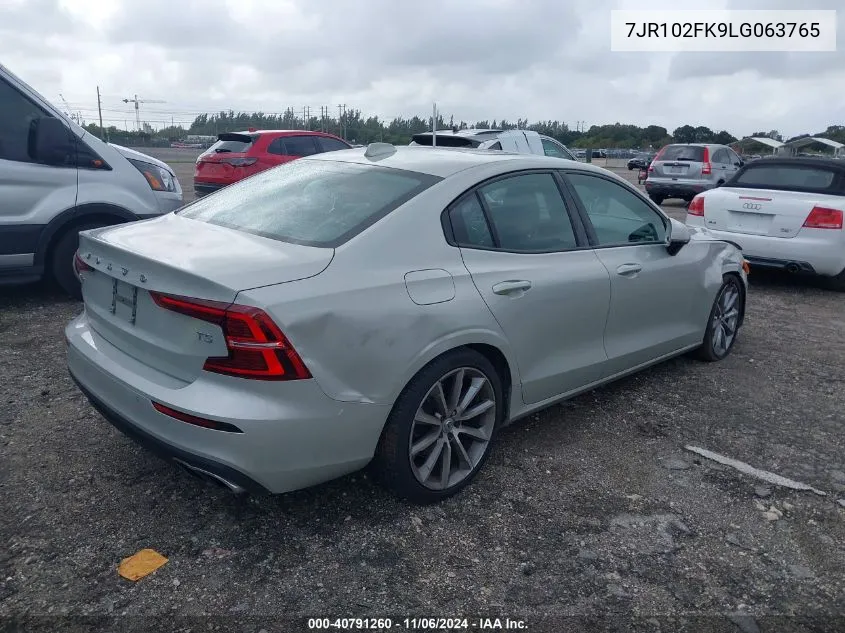 2020 Volvo S60 T5 Momentum VIN: 7JR102FK9LG063765 Lot: 40791260