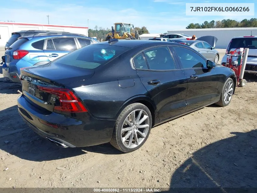 2020 Volvo S60 T5 Momentum VIN: 7JR102FK6LG066266 Lot: 40850862