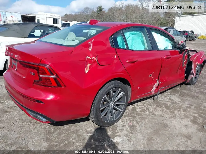 2021 Volvo S60 T5 Momentum VIN: 7JR102TZ4MG109313 Lot: 38844545