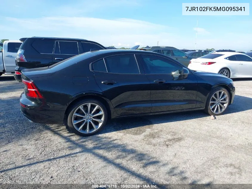 2021 Volvo S60 T5 Momentum VIN: 7JR102FK5MG095341 Lot: 40476718