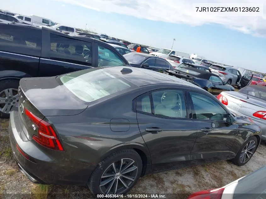 2021 Volvo S60 T5 Momentum VIN: 7JR102FZXMG123602 Lot: 40536416