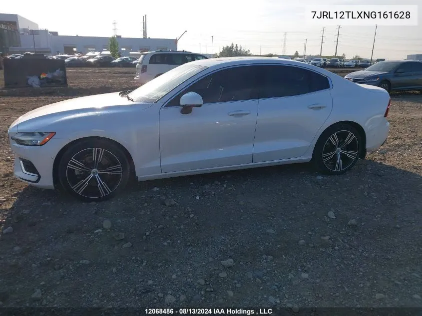 2022 Volvo S60 VIN: 7JRL12TLXNG161628 Lot: 12068486