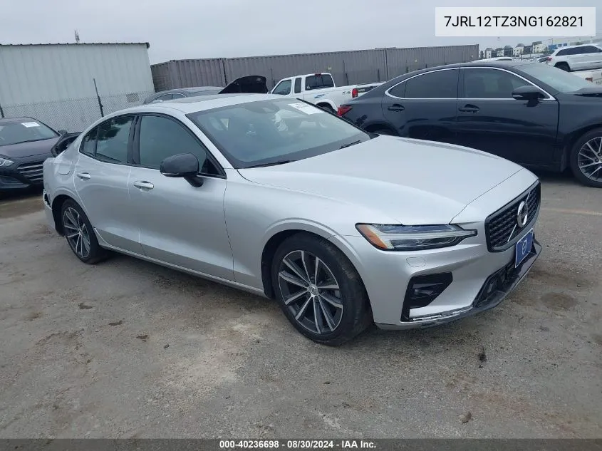 2022 Volvo S60 B5 Momentum VIN: 7JRL12TZ3NG162821 Lot: 40236698