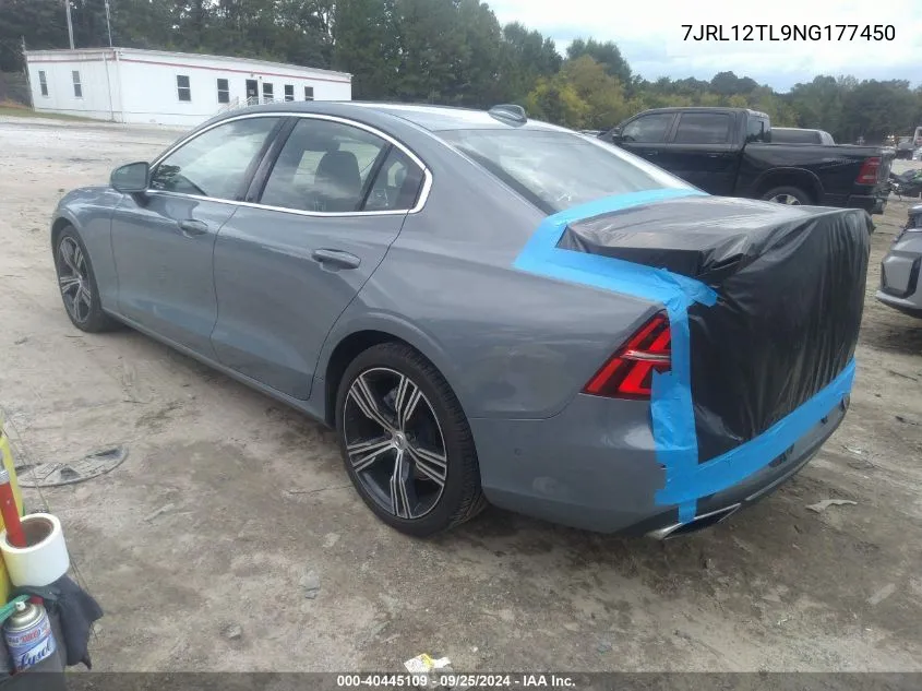 7JRL12TL9NG177450 2022 Volvo S60 B5 Inscription