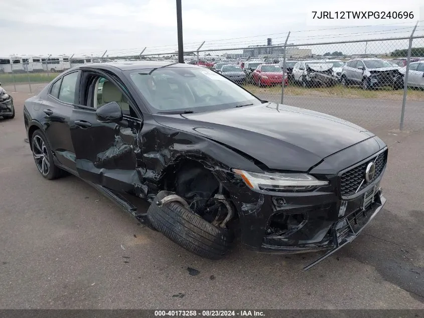 2023 Volvo S60 B5 Plus Dark Theme VIN: 7JRL12TWXPG240696 Lot: 40173258