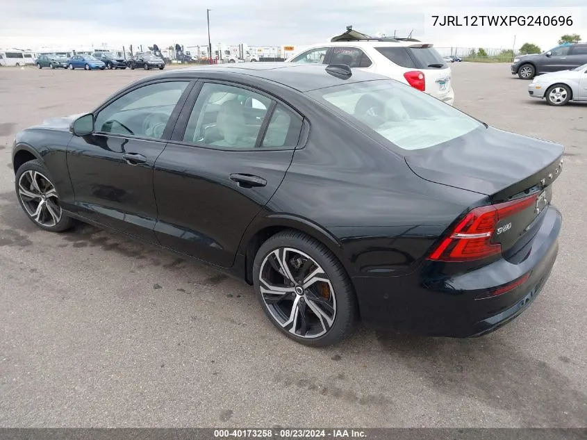 2023 Volvo S60 B5 Plus Dark Theme VIN: 7JRL12TWXPG240696 Lot: 40173258