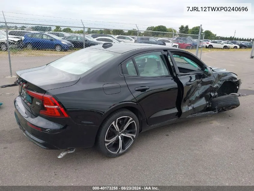 2023 Volvo S60 B5 Plus Dark Theme VIN: 7JRL12TWXPG240696 Lot: 40173258