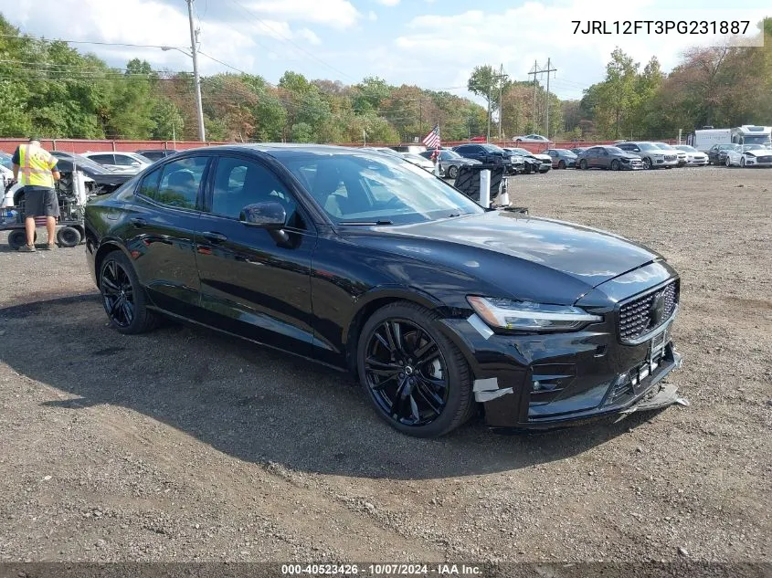 2023 Volvo S60 B5 Plus Black Edition VIN: 7JRL12FT3PG231887 Lot: 40523426